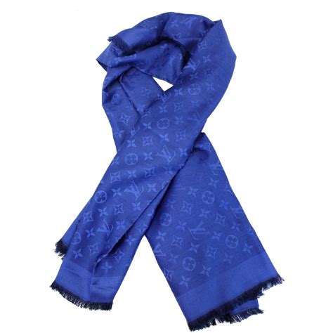 blue and white lv scarf|genuine louis vuitton scarf.